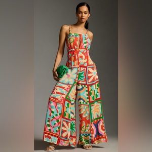 Farm Rio cutout halter jumpsuit size medium